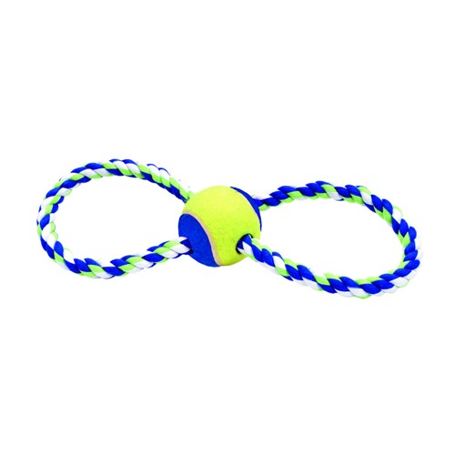Rascals® 12" Figure 8 Rope Tug with Ball Dog Toy Product image