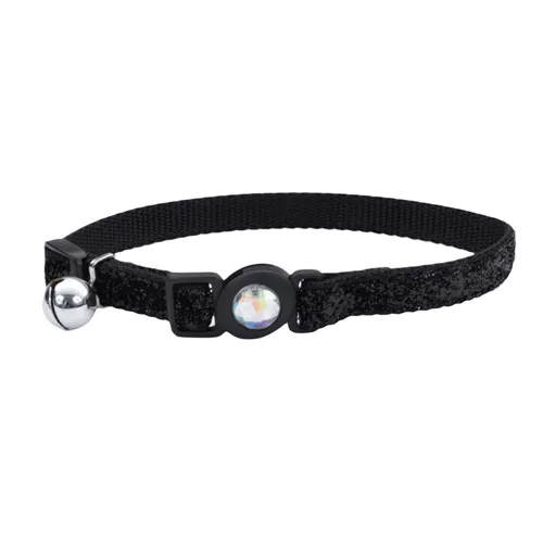 Safe Cat® Jeweled Buckle Adjustable Breakaway Cat Collar with Glitter Overlay Product image