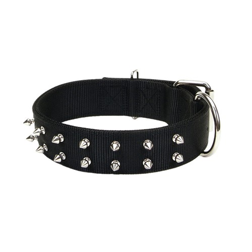 Macho Dog® Double-Ply Spiked Dog Collar with Roller Buckle Product image